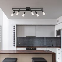 Track lighting for vaulted 2024 kitchen ceiling